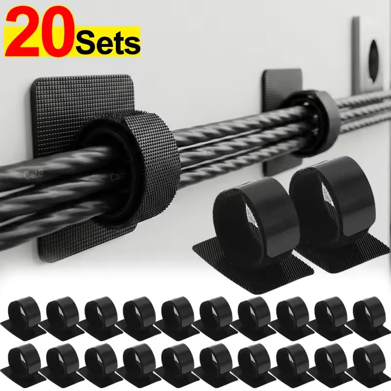 Adhesive Under Desk Cable Ties - Desk Organizer review and price