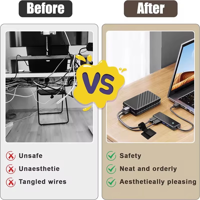 Adhesive Under Desk Cable Ties - Desk Organizer review and price