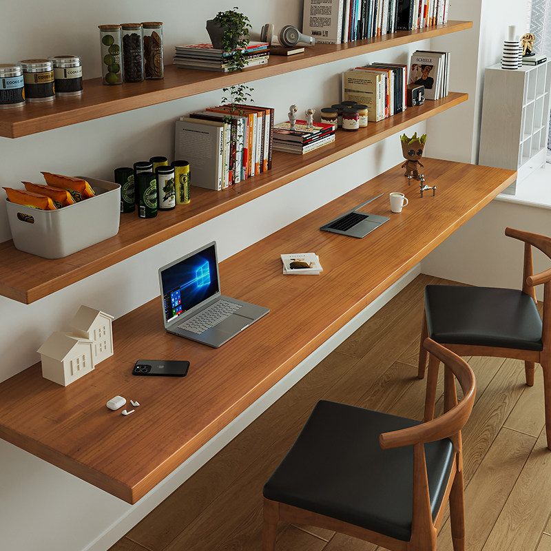 Nordic Solid Wood Desk with Bo - Bookshelf review and price