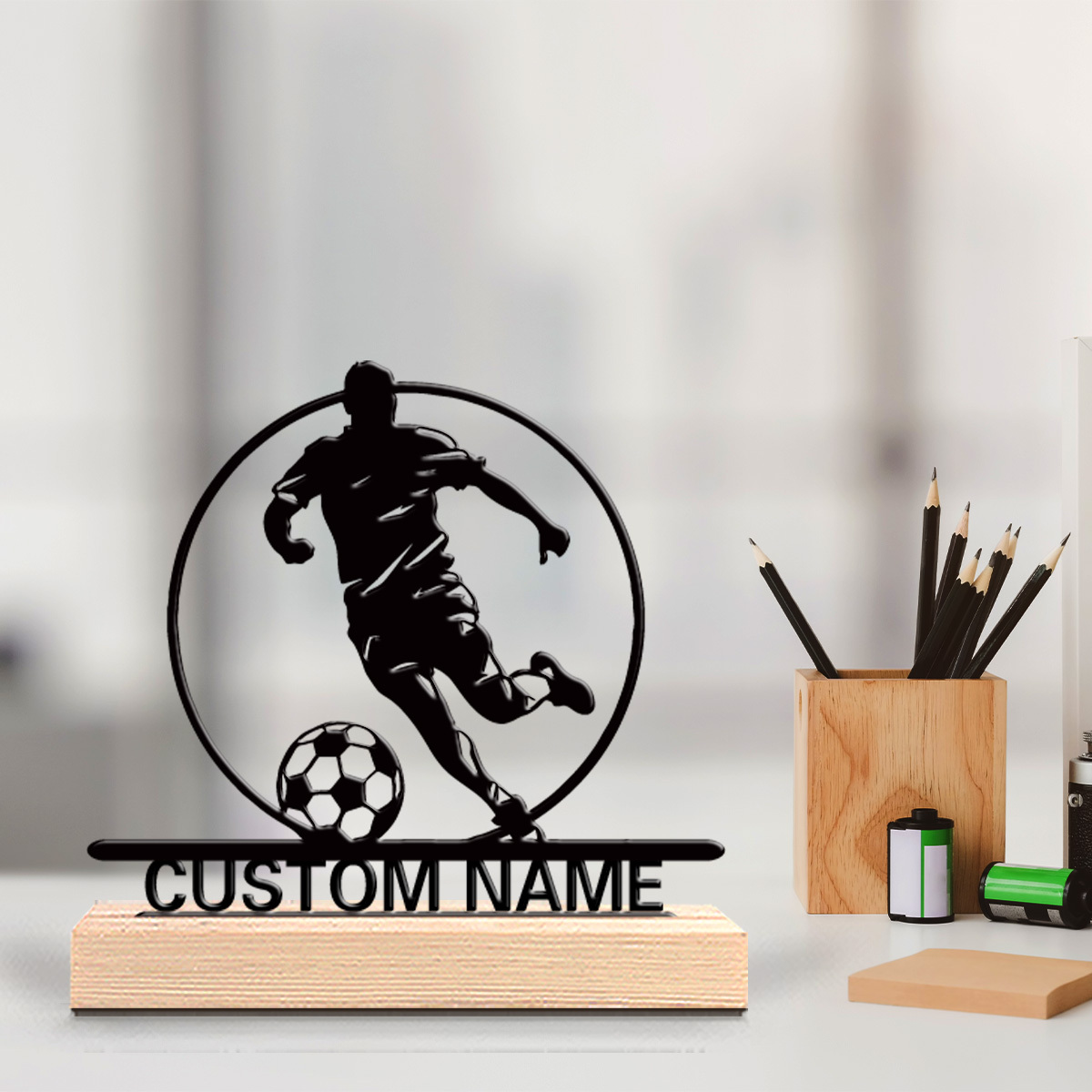 Custom Soccer Player Metal Sta - Office Furniture Brands review and price
