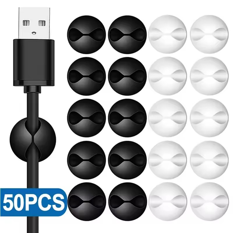 5/50Pcs Desktop Wall Cable Cli - Desk Organizer review and price