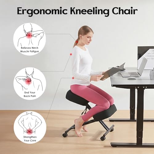 Kneeling Chair Linen Ergonomic - Office Chair review and price